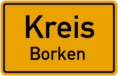 Ortsschild Kreis Borken